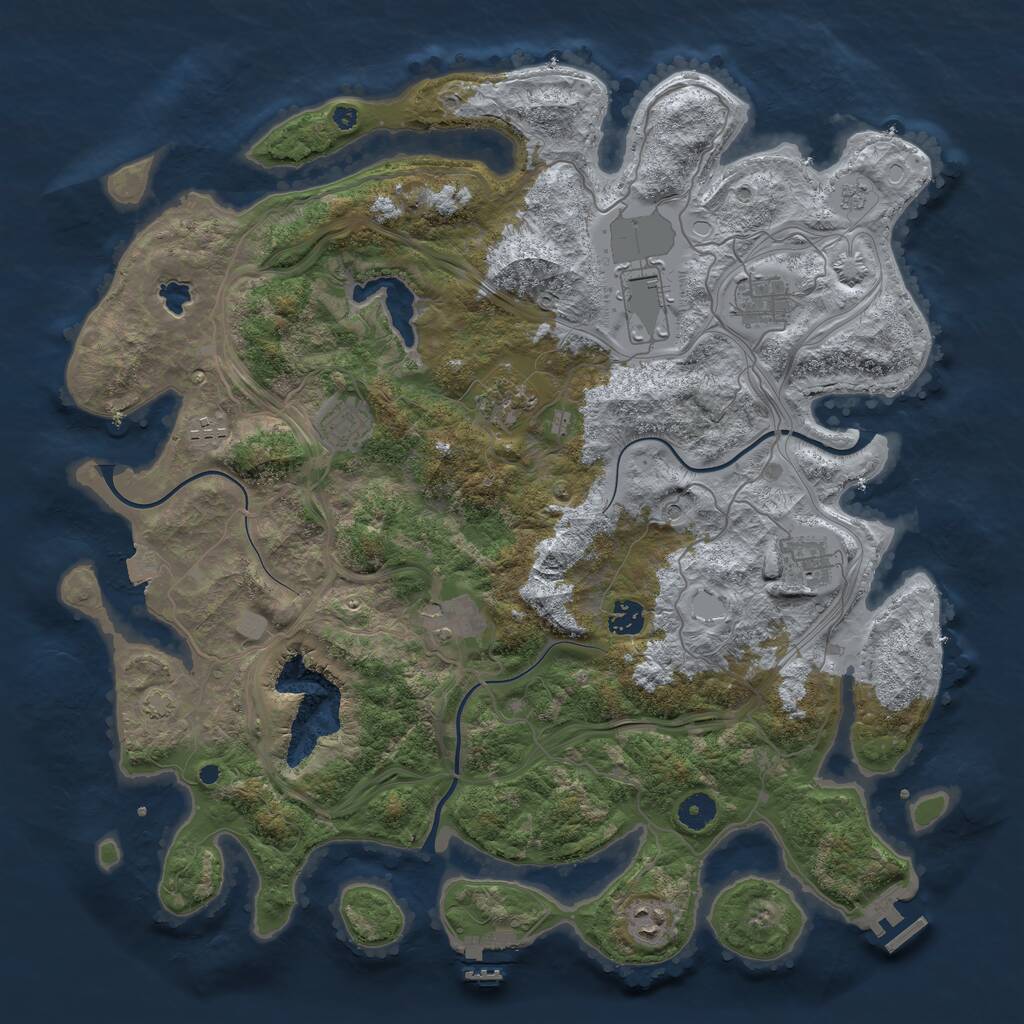 Rust Map: Procedural Map, Size: 4250, Seed: 257438937, 15 Monuments