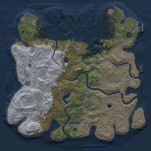 Thumbnail Rust Map: Procedural Map, Size: 4250, Seed: 1665344986, 16 Monuments