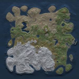 Thumbnail Rust Map: Procedural Map, Size: 4250, Seed: 965824, 14 Monuments