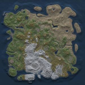Thumbnail Rust Map: Procedural Map, Size: 4500, Seed: 92866456, 17 Monuments
