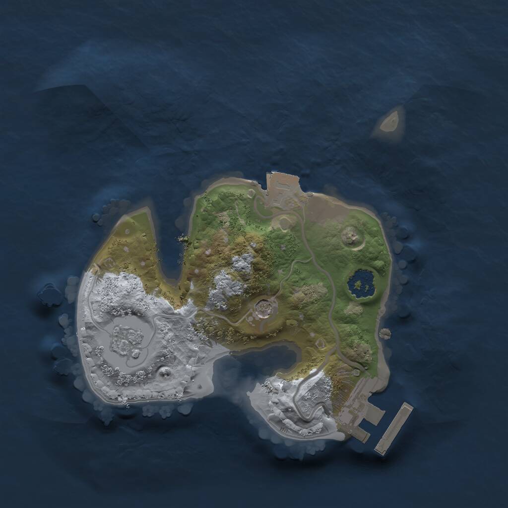 Rust Map: Procedural Map, Size: 1800, Seed: 2047403331, 4 Monuments