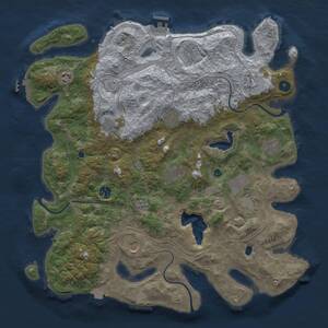 Thumbnail Rust Map: Procedural Map, Size: 4250, Seed: 1162158814, 17 Monuments