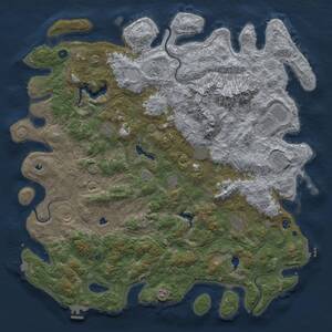 Thumbnail Rust Map: Procedural Map, Size: 5500, Seed: 45686946, 17 Monuments