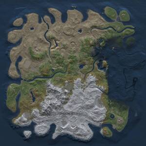 Thumbnail Rust Map: Procedural Map, Size: 5000, Seed: 345635, 16 Monuments