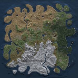 Thumbnail Rust Map: Procedural Map, Size: 5000, Seed: 345635, 19 Monuments