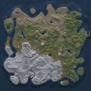 Thumbnail Rust Map: Procedural Map, Size: 4500, Seed: 1032815104, 16 Monuments