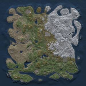 Thumbnail Rust Map: Procedural Map, Size: 4500, Seed: 184267013, 15 Monuments