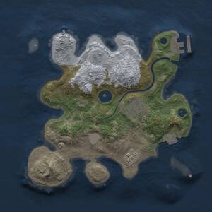 Thumbnail Rust Map: Procedural Map, Size: 2500, Seed: 5564, 6 Monuments