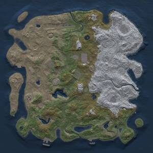 Thumbnail Rust Map: Procedural Map, Size: 4500, Seed: 1431471211, 16 Monuments