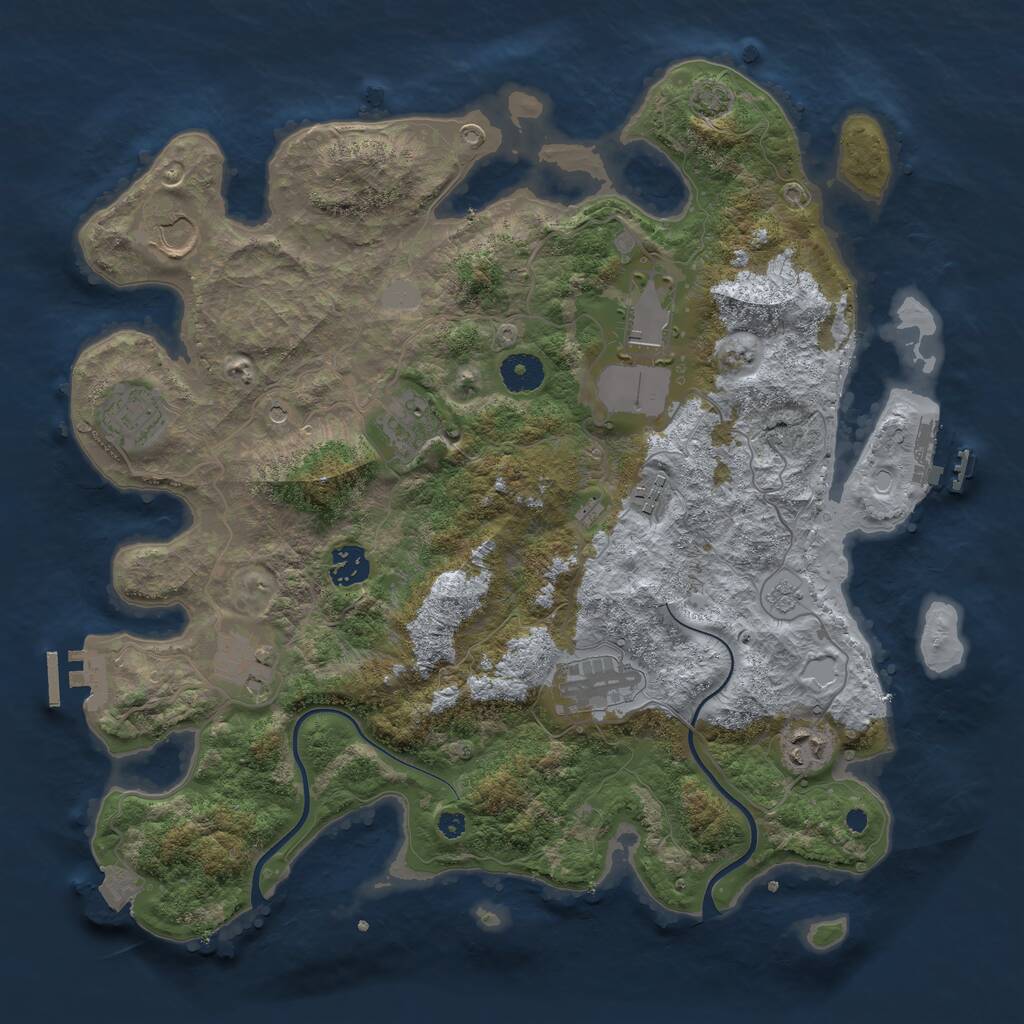 Rust Map: Procedural Map, Size: 3750, Seed: 1770527859, 15 Monuments