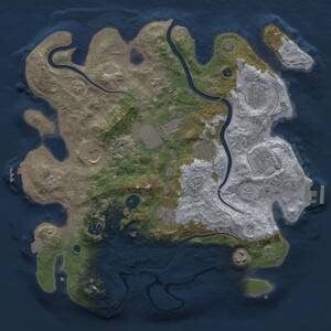 Thumbnail Rust Map: Procedural Map, Size: 3600, Seed: 492944891, 16 Monuments