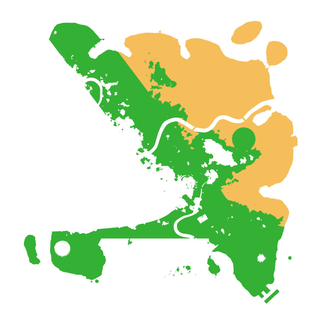 Biome Rust Map: Procedural Map, Size: 3600, Seed: 1202733294