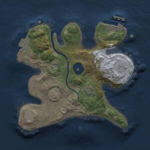 Thumbnail Rust Map: Procedural Map, Size: 2000, Seed: 10362091, 5 Monuments
