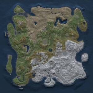 Thumbnail Rust Map: Procedural Map, Size: 4100, Seed: 90000, 14 Monuments