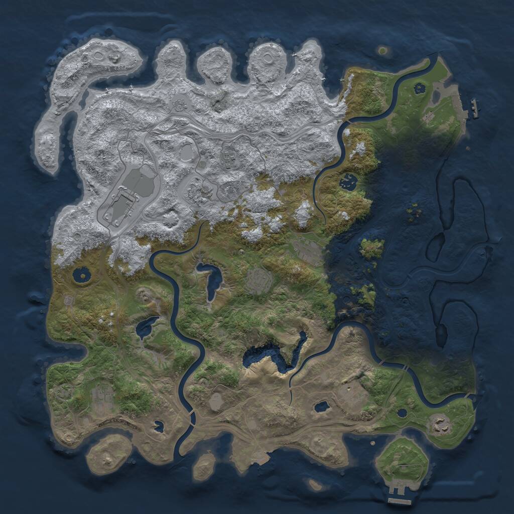 Rust Map: Procedural Map, Size: 4500, Seed: 1896998117, 15 Monuments