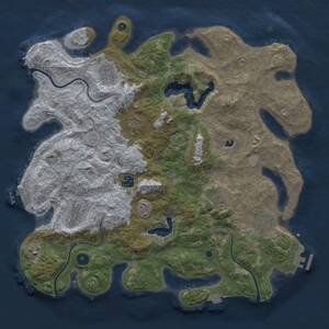 Thumbnail Rust Map: Procedural Map, Size: 4050, Seed: 1563187616, 13 Monuments