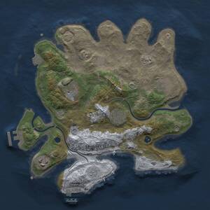 Thumbnail Rust Map: Procedural Map, Size: 3000, Seed: 1756427683, 10 Monuments