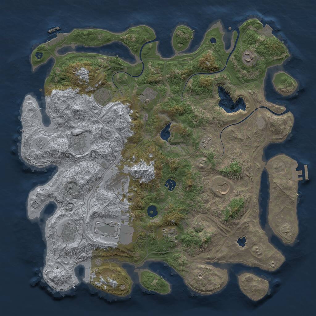 Rust Map: Procedural Map, Size: 4250, Seed: 512812059, 17 Monuments