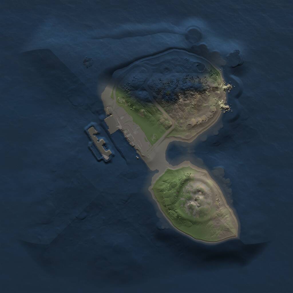 Rust Map: Procedural Map, Size: 1250, Seed: 1397, 2 Monuments