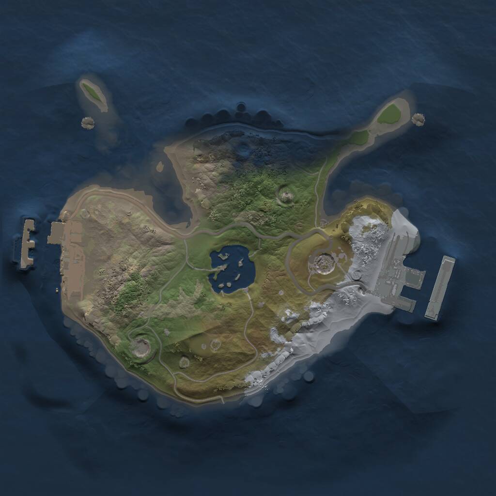 Rust Map: Procedural Map, Size: 1550, Seed: 1142141, 5 Monuments