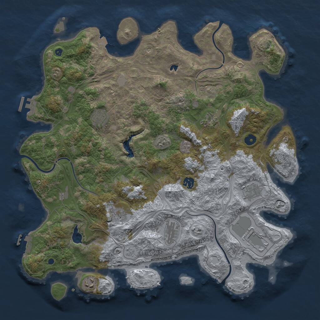 Rust Map: Procedural Map, Size: 4300, Seed: 481981, 15 Monuments