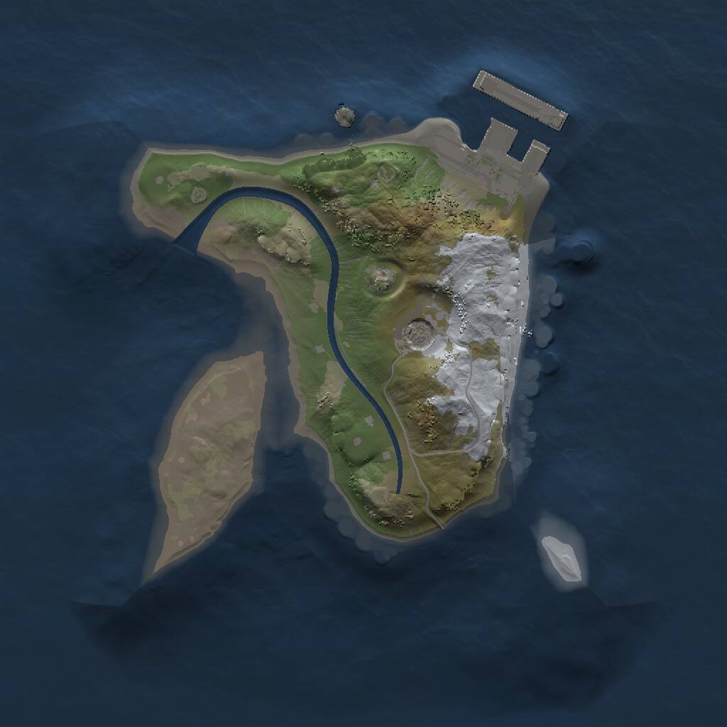 Rust Map: Procedural Map, Size: 1500, Seed: 162490403, 3 Monuments