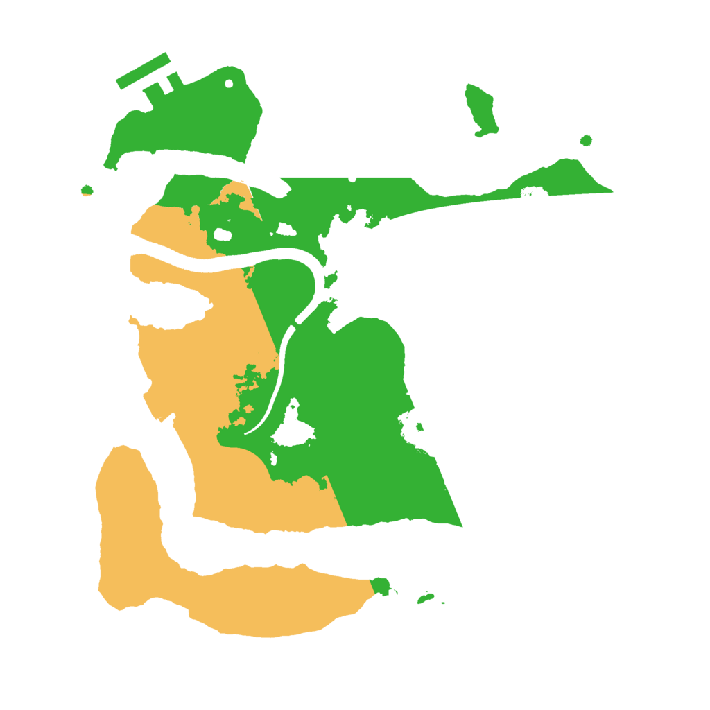 Biome Rust Map: Procedural Map, Size: 2500, Seed: 60523798