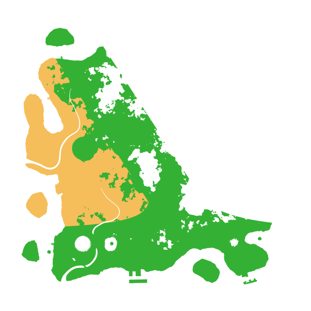 Biome Rust Map: Procedural Map, Size: 3500, Seed: 279287114
