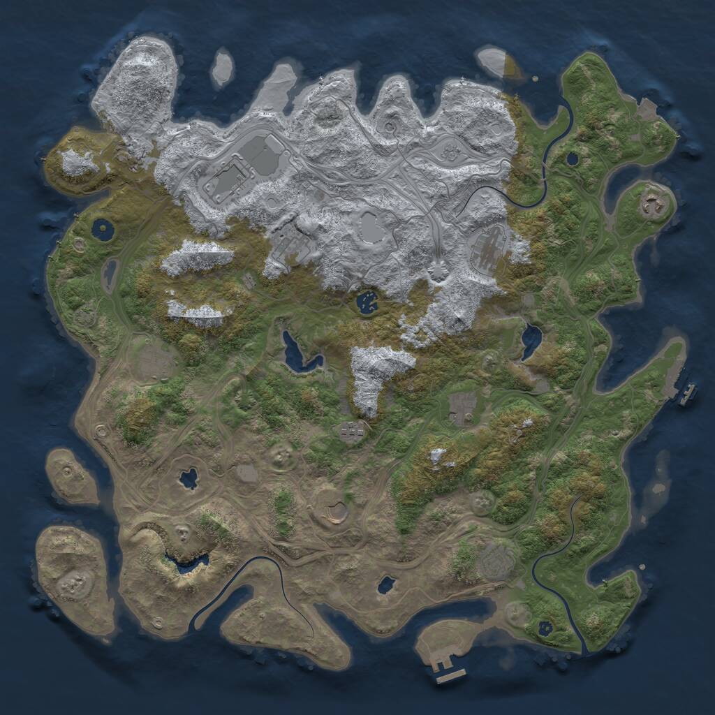 Rust Map: Procedural Map, Size: 4800, Seed: 165258104, 17 Monuments