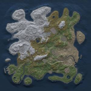 Thumbnail Rust Map: Procedural Map, Size: 3750, Seed: 163517714, 14 Monuments