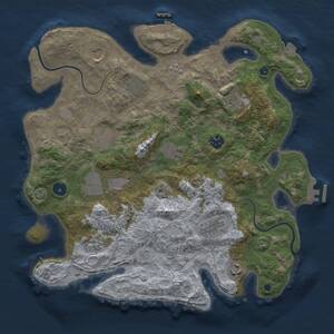 Thumbnail Rust Map: Procedural Map, Size: 3750, Seed: 1192170461, 17 Monuments
