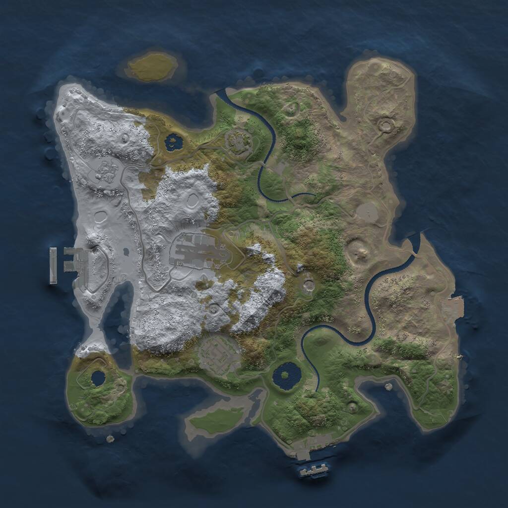 Rust Map: Procedural Map, Size: 2800, Seed: 1456798188, 8 Monuments