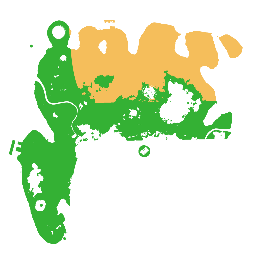 Biome Rust Map: Procedural Map, Size: 3500, Seed: 987932992