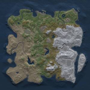 Thumbnail Rust Map: Procedural Map, Size: 4050, Seed: 178740335, 14 Monuments