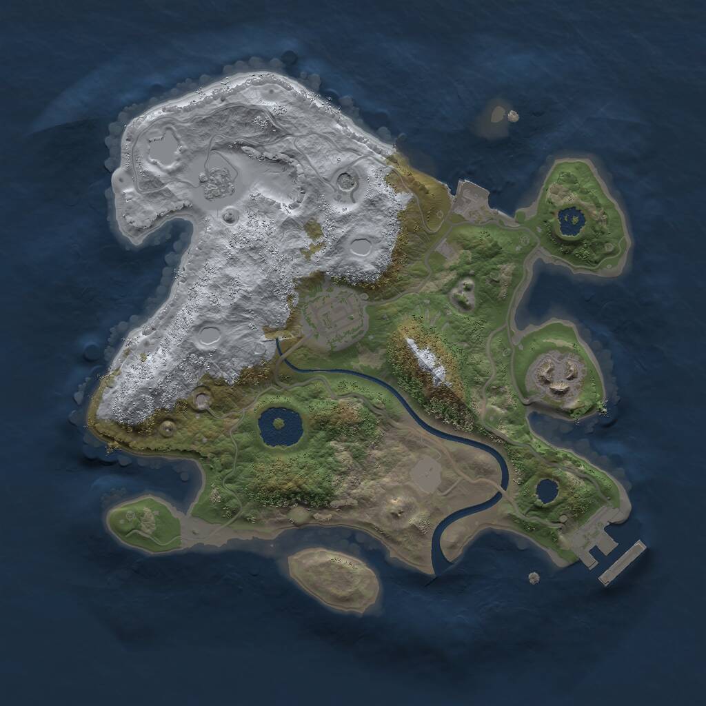 Rust Map: Procedural Map, Size: 2500, Seed: 473927014, 6 Monuments