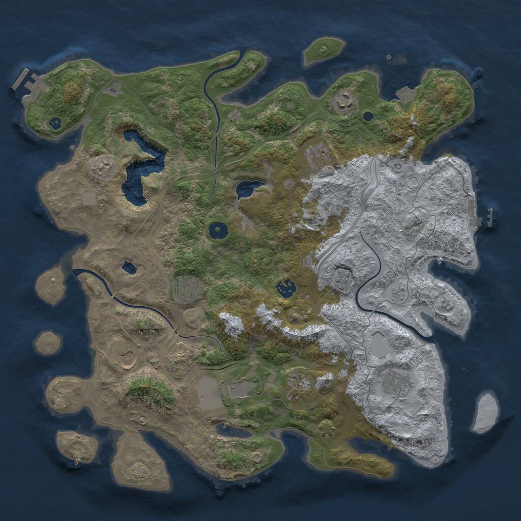 Rust Map: Procedural Map, Size: 4250, Seed: 653333881, 15 Monuments