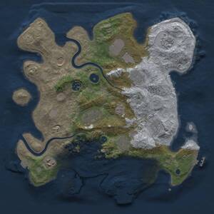 Thumbnail Rust Map: Procedural Map, Size: 3500, Seed: 1191419262, 16 Monuments