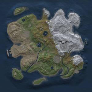 Thumbnail Rust Map: Procedural Map, Size: 3000, Seed: 938423838, 10 Monuments