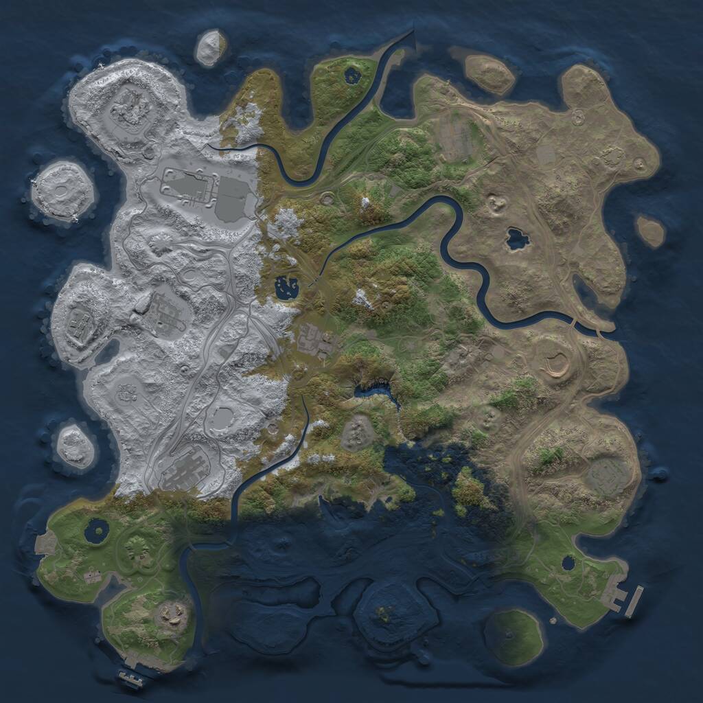 Rust Map: Procedural Map, Size: 4250, Seed: 7092000, 17 Monuments