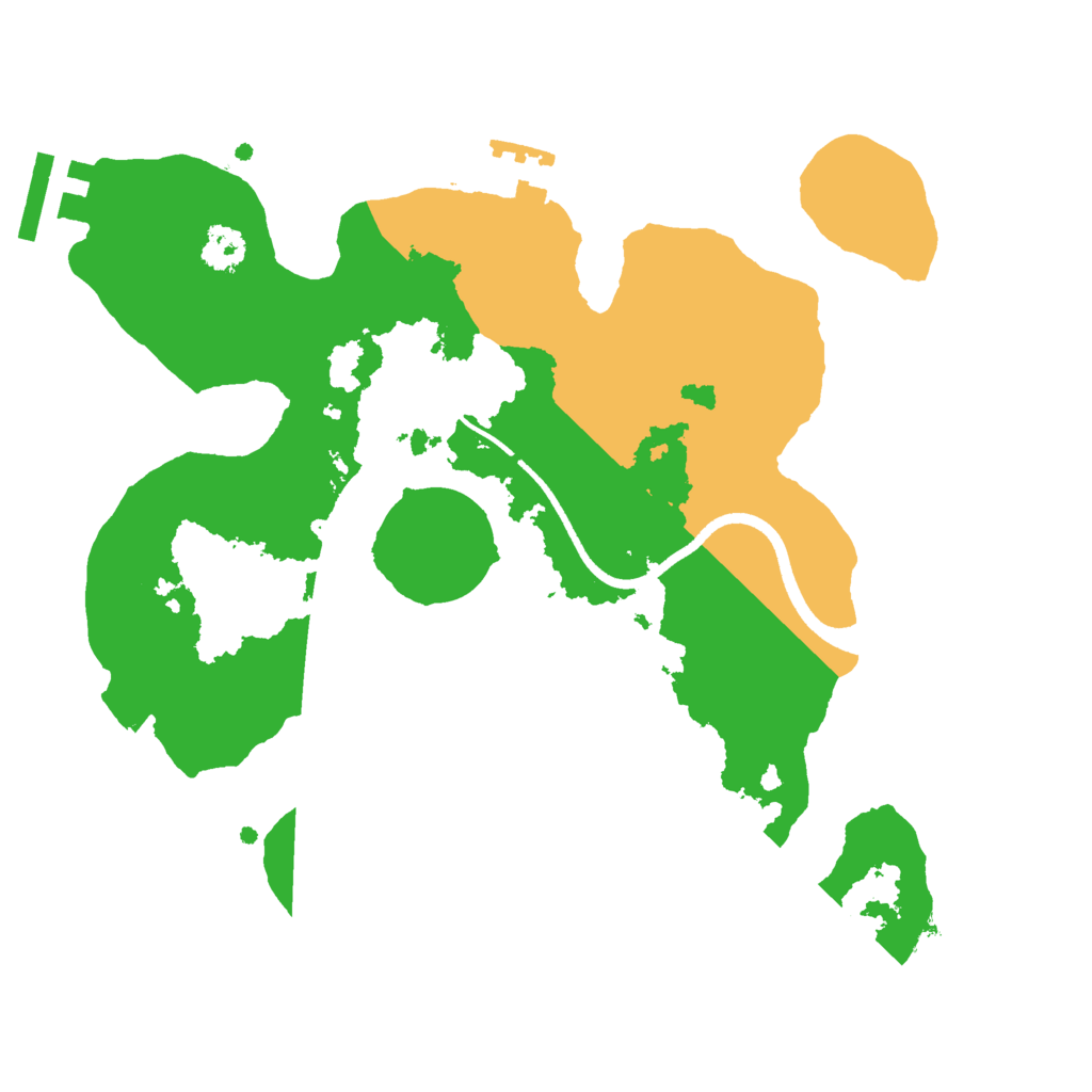 Biome Rust Map: Procedural Map, Size: 2500, Seed: 543625