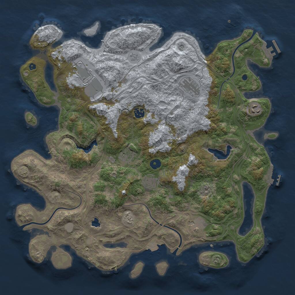 Rust Map: Procedural Map, Size: 4250, Seed: 1563214864, 14 Monuments