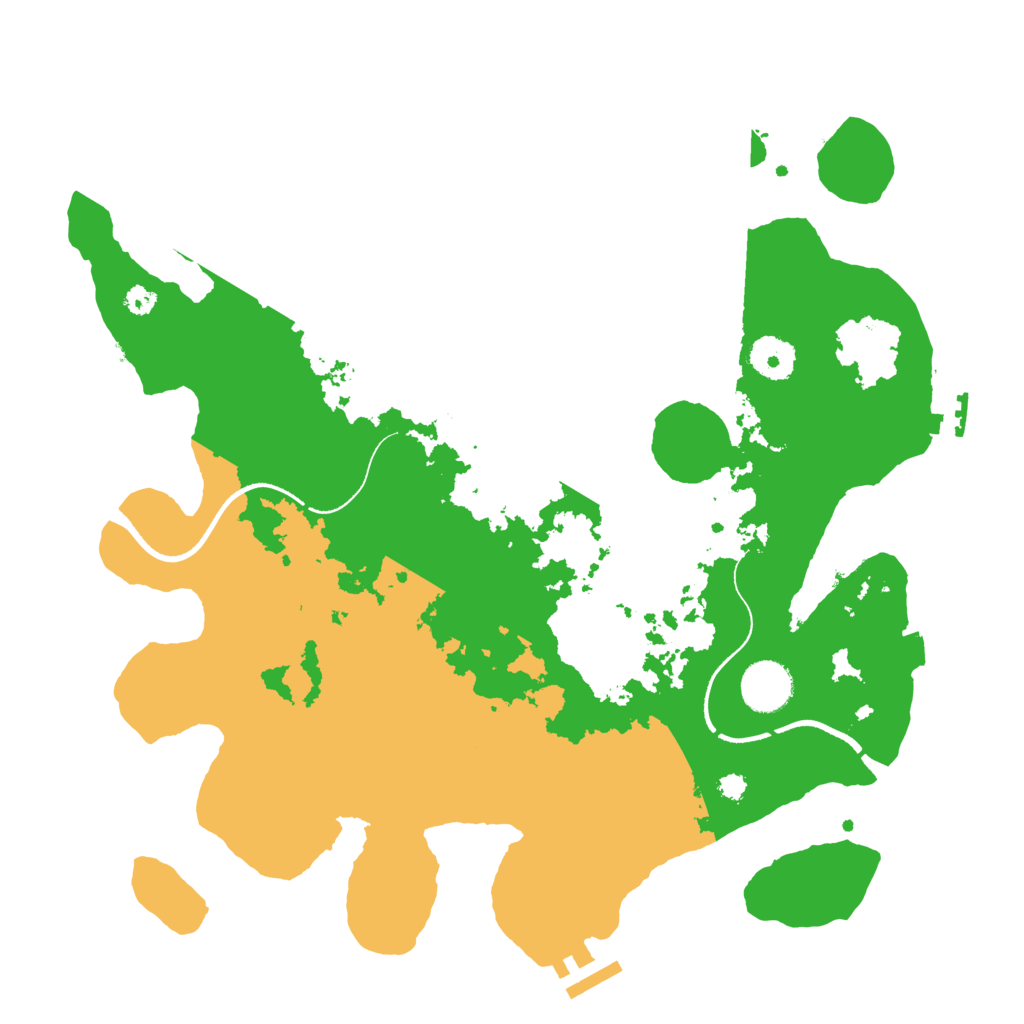 Biome Rust Map: Procedural Map, Size: 3500, Seed: 599219127