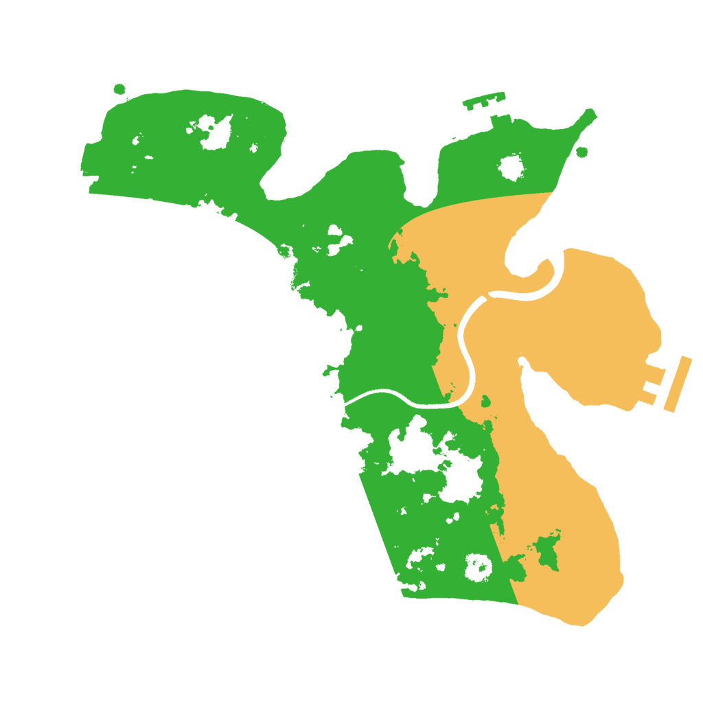 Biome Rust Map: Procedural Map, Size: 2500, Seed: 709534