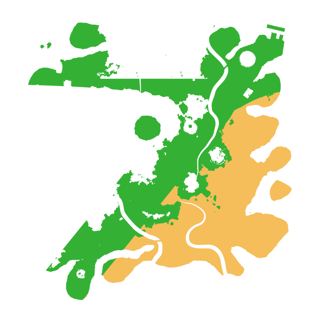 Biome Rust Map: Procedural Map, Size: 3500, Seed: 1233543