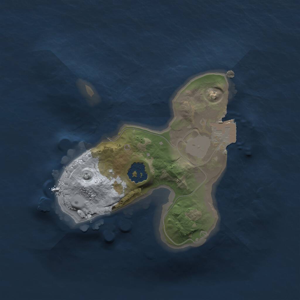 Rust Map: Procedural Map, Size: 1500, Seed: 709534, 1 Monuments