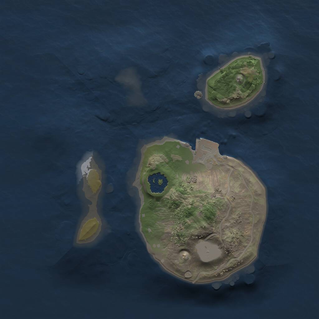 Rust Map: Procedural Map, Size: 1600, Seed: 1013, 1 Monuments