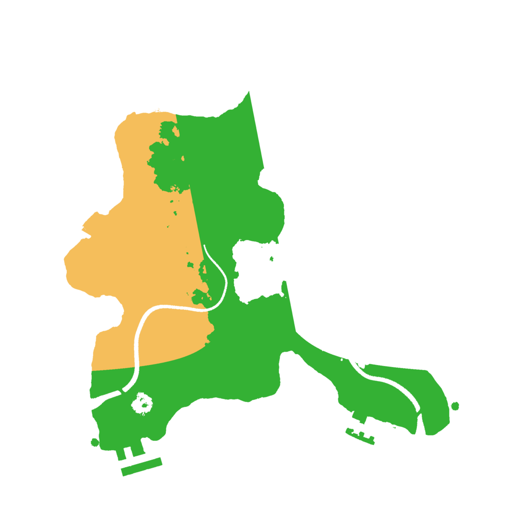 Biome Rust Map: Procedural Map, Size: 2500, Seed: 844701845