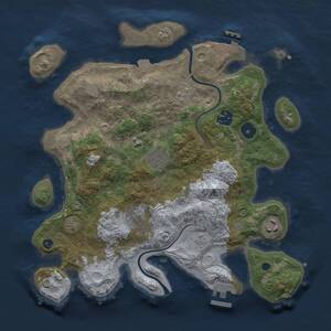 Thumbnail Rust Map: Procedural Map, Size: 3250, Seed: 30, 11 Monuments