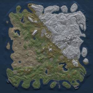 Thumbnail Rust Map: Procedural Map, Size: 5500, Seed: 411867368, 17 Monuments