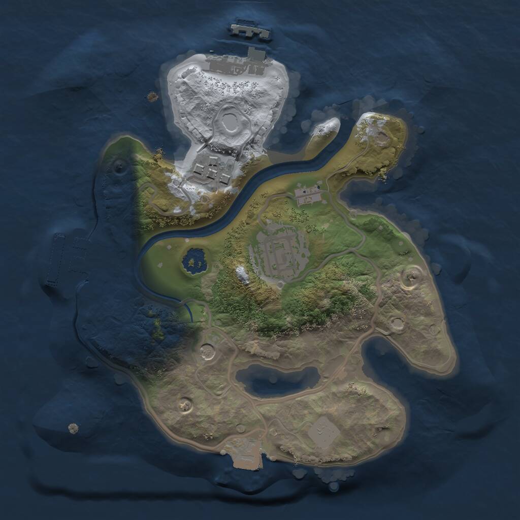 Rust Map: Procedural Map, Size: 2068, Seed: 481536644, 6 Monuments